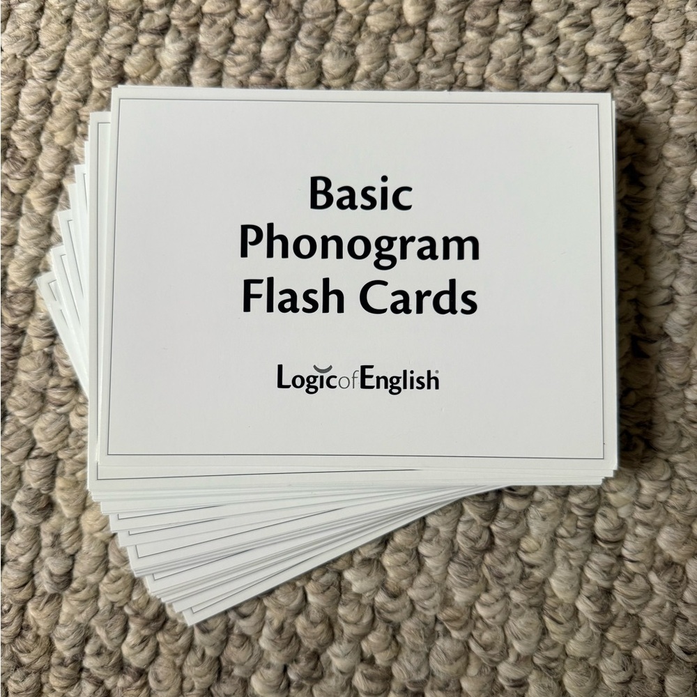 Basic Phonogram Flash Cards - White